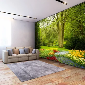 Personalizat Murale 3D Tapet Verde Pădure Peisaj Pictura pe Perete Camera de zi cu TV, Canapea de Fundal de Decor de Perete Papel De Parede Sala 3D