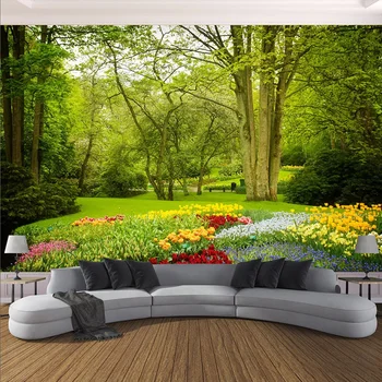 Personalizat Murale 3D Tapet Verde Pădure Peisaj Pictura pe Perete Camera de zi cu TV, Canapea de Fundal de Decor de Perete Papel De Parede Sala 3D