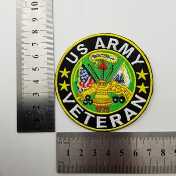 Personalizat Piept Stânga Broderie Veteran al Armatei SUA, Jacheta patch Transport Gratuit de Fier pe spate de patch-uri Brodate Design Personalizat