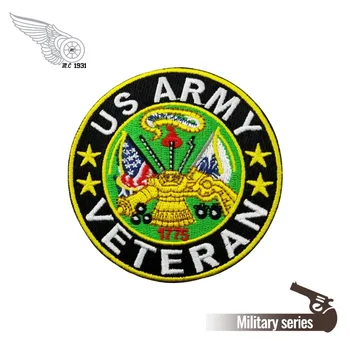 Personalizat Piept Stânga Broderie Veteran al Armatei SUA, Jacheta patch Transport Gratuit de Fier pe spate de patch-uri Brodate Design Personalizat