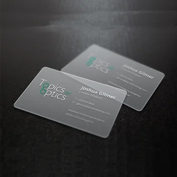 Personalizat transparente din pvc imprimare carte de afaceri furnituri de birou din plastic ID-ul One-sided print vizita impermeabil colturi rotunde carduri