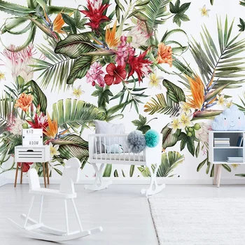 Personalizate 3D Tapet Modern Pădure Tropicală Frunze de Plante Cactus Foto picturi Murale Camera de zi Dormitor Creativ Pictura pe Perete