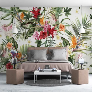 Personalizate 3D Tapet Modern Pădure Tropicală Frunze de Plante Cactus Foto picturi Murale Camera de zi Dormitor Creativ Pictura pe Perete