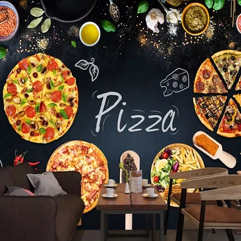 Personalizate 3D Tapet Mural Pictura pe Perete Personalizate Magazin de Pizza Tablă Foto de Perete de Hârtie Cafe Restaurant Decor Decor de Perete
