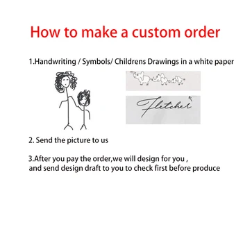 Personalizate de Desen pentru Copii Breloc Grava opera de Arta Scrisului de mână DIY din Oțel Inoxidabil Personalizate Breloc Mama Copil Cadouri