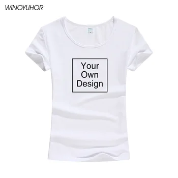 Personalizate de Imprimare Tricou Femme Propriul Design DIY Logo/Imagine Personalizat Femei T-Shirt Cadou Tricou Pentru Doamna Fata