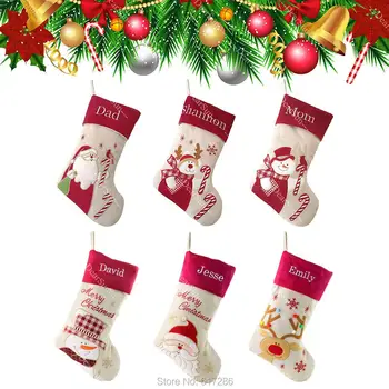 Personalizate de Stocare Brodate Nume de Craciun Personalizate Ciorapi de Crăciun, Decorațiuni Interioare Ambalaj de 1 buc