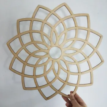 Personalizate Floarea Vieții Formă de tăiere cu Laser pentru Lemn Arta de Perete Home Decor lucrate Manual roller-Coastere Ambarcațiunile de a Face Geometria Sacră Ornament
