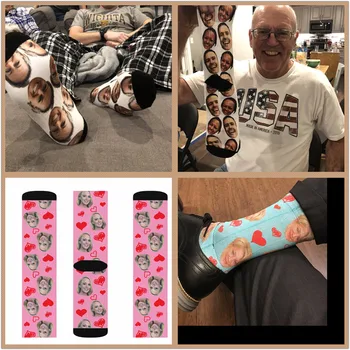Personalizate Imprimate Foto Șosete cu Fata, personaliza Mama Șosete Mamei Ziua Tatălui Șosete pentru Mama Cupluri Ciorapi cu Poza