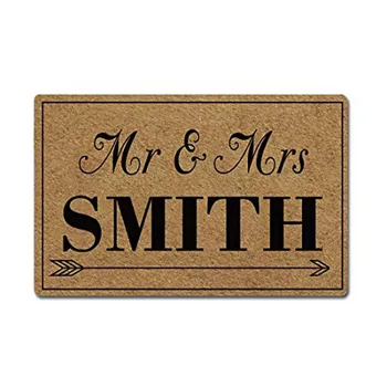 Personalizate personalizare Nume Mr & Mrs Preș Dragoste - Cadou pentru Un Cuplu Drăguț Cadou de casa noua, Cadou de Nunta