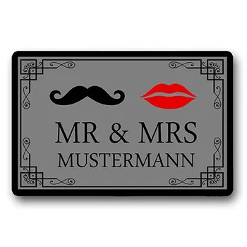 Personalizate personalizare Nume Mr & Mrs Preș Dragoste - Cadou pentru Un Cuplu Drăguț Cadou de casa noua, Cadou de Nunta