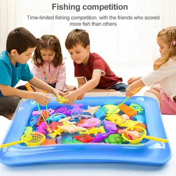 Pescuit Jucării 28pc pescuit copii jucărie piscină set magnetic joc de pescuit pentru copii jucărie Distracție în aer liber interacțiune părinte-copil Sport