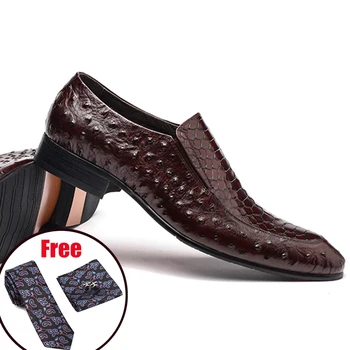 Phenkang mens pantofi eleganți din piele pantofi oxford pentru barbati negru 2020 rochie de mireasa aluneca pe piele pantofi brogues