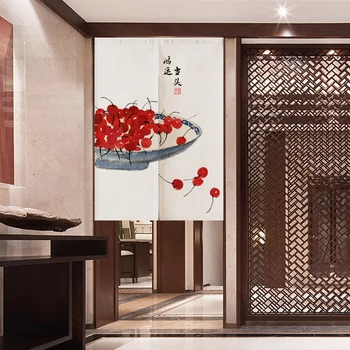 Pictura de Cerneală chineză Personalizabil Lenjerie de pat Cortina Ușii Noren Dormitor Perdele pentru dormitor, living, perdele Decorative