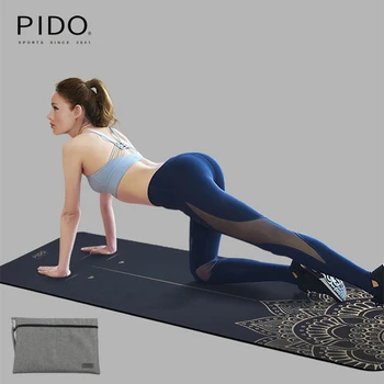 PIDO 1,5 mm de piele de Căprioară Naturale de Cauciuc Imprimat Yoga Mat Portabil de Fitness, Sală Sport Exercițiu Pad Antiderapant Pilates Formare Dans Pătură