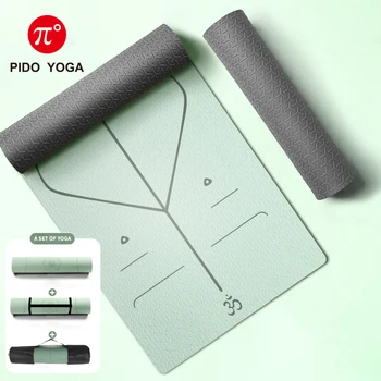 PIDO YOGA 6MM Culoare Dublă TPE Yoga Mat Anti-Alunecare, Sporturi de Fitness Pilates Exercițiu de Gimnastică Pentru Incepatori Eco-friendly 183*61*0.6 cm