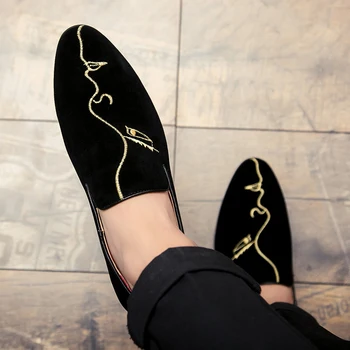 Piele barbati pantofi casual slip on brand de lux 2021 bărbați mocasini exterior respirabil non-alunecare, negru de conducere pantofi pentru bărbați