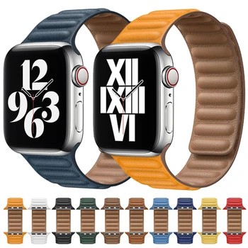 Piele Curea de Link-ul pentru Apple Watch Band Seria 6 5 4 3 2 1 44mm 40 de 38mm 42mm Original Watchband Buclă Bratara IWatch SE 6 5 4 3