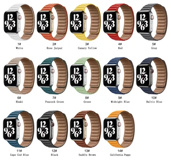 Piele Curea de Link-ul pentru Apple Watch Band Seria 6 5 4 3 2 1 44mm 40 de 38mm 42mm Original Watchband Buclă Bratara IWatch SE 6 5 4 3