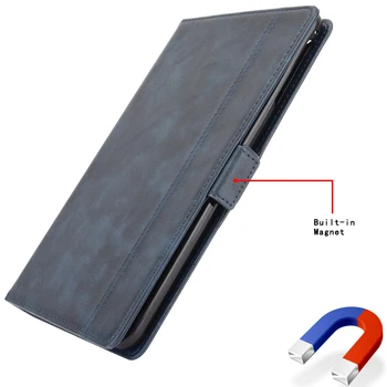 Piele Flip-caz pentru Huawei MediaPad M5 Lite 8.0 Capacul din spate cu cardul de suport Magnetic catarama