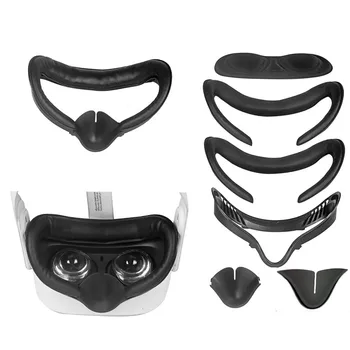 Piele moale Ochelari Masca Acoperi de Sudoare dovada Casca VR Ochi Mască de Acoperire Tampon pentru Oculus quest 2 Faciale Interfață Suport