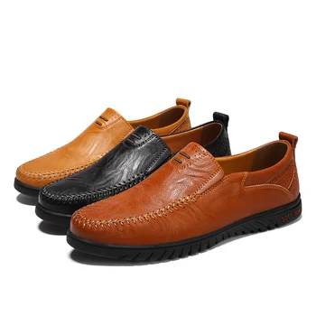 Piele naturala Barbati Casual Pantofi de Lux de Brand Designer de Barbati Mocasini Mocasini Respirabil Alunecare pe Pantofi pentru Condus Plus Dimensiune 37-47