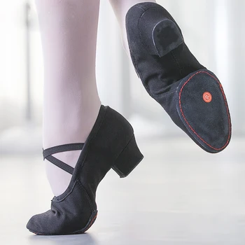 Piele Pantofi De Dans Pentru Femei, Cu Toc Mediu Fete Pantofi De Balet Jazz Pantofi De Dans Burtă De Yoga, Dans Latino Pantofi Pointe Papuci
