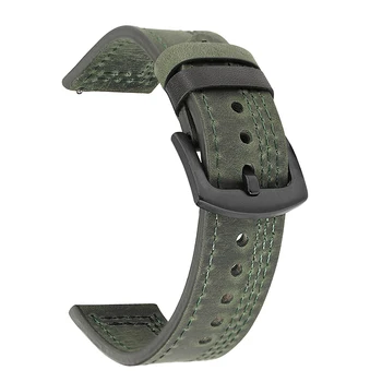 Piele Watchband Negru Maro Inchis GenuineLeather Curea de Ceas 18mm 20mm 22mm 24mm Eliberare Rapidă Ceas Curea Piele lucrate Manual
