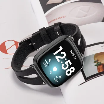 Piele Watchband pentru Fitbit-Versa 3 Respirabil Sport Brățară Incuietoare Ceas Curea Accesorii Curea de mână Trupa pentru Fitbit-Versa 3