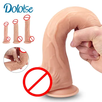 Pielea Realistic Dildo Anal, Dop de Fund Penis Realist de Aspirare Puternic Dick Jucărie pentru Adulți G-spot Orgasm Jucarii Sexuale pentru Femei