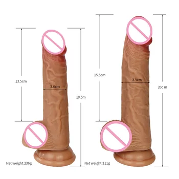 Pielea Vibrator Realist din material moale Mare Mare Penis Cu ventuza Jucarii Sexuale pentru Femei femeia patrunde barbatul Masturbari sex Feminin
