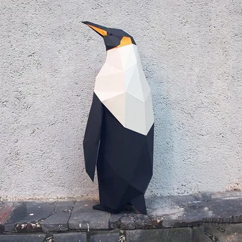 Pinguin 3d Diy Model de Decorare Perete Manual Creativ Agățat de Perete de Perete Decor Figurine & Miniaturi #T2G