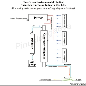 Pinus longaeva 10G/H 10grame generator de ozon Kit ozonator pentru piscina ozonizer pentru fermă de pește Kit gerador de ozônio