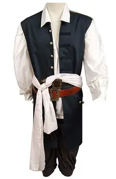 Piratii Din Caraibe, Jack Sparrow Jacheta Cosplay Set Costum Cosplay Costum Pentru Bărbați