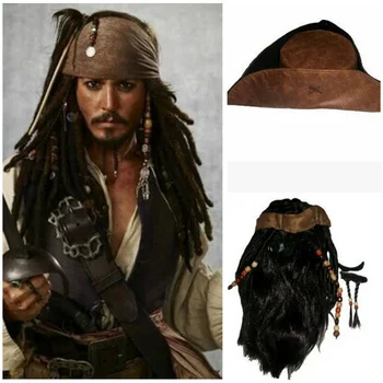 Piratii Din Caraibe, Jack Sparrow Jacheta Cosplay Set Costum Cosplay Costum Pentru Bărbați