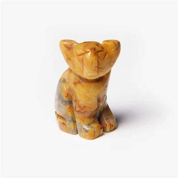 Pisica Drăguț Forma Opalite Piatra De Cristal Avere De Vindecare Reiki Energia Pietre Pretioase Pandantiv Cadou Figurina Pentru Decorarea Acasă Ambarcațiuni Cadou