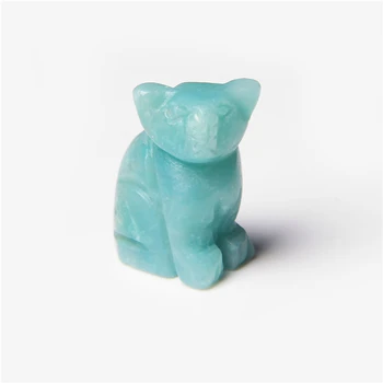 Pisica Drăguț Forma Opalite Piatra De Cristal Avere De Vindecare Reiki Energia Pietre Pretioase Pandantiv Cadou Figurina Pentru Decorarea Acasă Ambarcațiuni Cadou