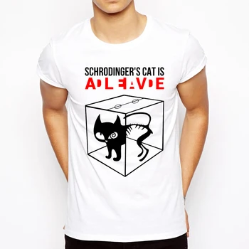 Pisica lui Schrodinger Teoria Big Bang-ului Maneci Scurte O-gât Topuri Tees T-shirt de Vara 2019 Moda pentru Bărbați Tricouri