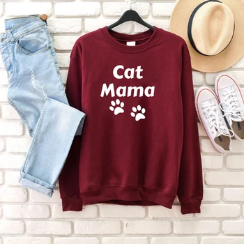 Pisica mama laba tineri fata de street style laba grafic drăguț kawaii grunge tumblr din bumbac tricou amuzant pulovere cat mama topuri