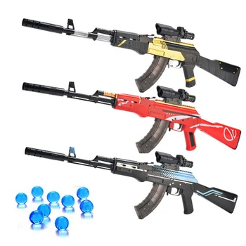 Pistol de Plastic AKM, AK-47 Pușcă de Fotografiere Manual Apă Gloanțe în aer liber Joc CS Băieți Armă cu Lunetă pentru Copii Cadouri