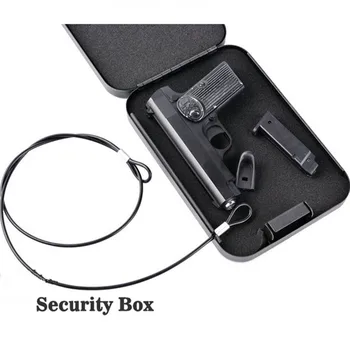 Pistol în condiții de siguranță cutie de muniție caz de metal seifuri de blocare cutie de munitie poate safebox keybox portabil seif cutii de siguranță cheie de securitate de bani masina