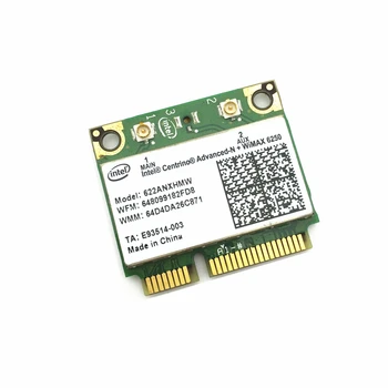 Placa Wireless Pentru Centrino Advanced-N + WiMAX Intel 6250 Wireless MINI PCI-E Dual Band Card 622ANXHMW 802.11 a/b/g/n 300 Mbps