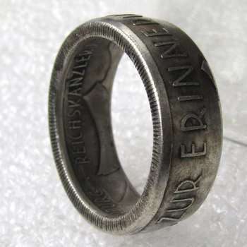 Placat Cu Argint German 1933 Monedă Comemorativă Dimensiune Inel 10-15