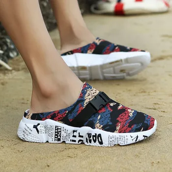 Plaja Adidași Confort Jumătate Pantofi Casual Om de Moda Pantofi Slip-on Pantofi Mari Dimensiuni Pereche de Pantofi de Moda trecere prin vad Plat Încălțăminte S4
