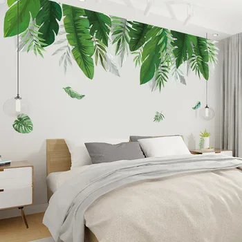 Plante tropicale Banane frunze de Autocolante de Perete pentru camera de zi Dormitor Eco-friendly de Vinil de Perete Decalcomanii de Arta picturi Murale Poster Decor Acasă