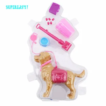 Plastic Câine de Companie Seturi Bol Hranire Os Cutie de 1:6 casă de Păpuși, Accesorii pentru Papusa Barbie Ken Papusa Papusi de Jucarie Cadou pentru Copii Joaca