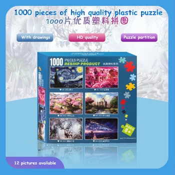 Plastic Puzzle 1000 Piese Puzzle Jucarii puzzle Peisaj Pictura Puzzle pentru Adulți, Copii DIY Puzzle Jocuri