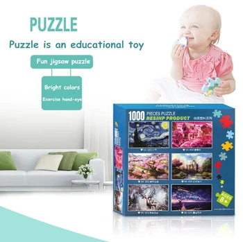 Plastic Puzzle 1000 Piese Puzzle Jucarii puzzle Peisaj Pictura Puzzle pentru Adulți, Copii DIY Puzzle Jocuri