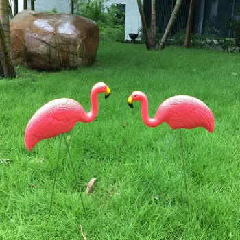 Plastic roșu Flamingo Gazon Ornamente de Simulare Flamingo Tipa Curte Statuie pentru Decor Gradina