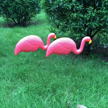 Plastic roșu Flamingo Gazon Ornamente de Simulare Flamingo Tipa Curte Statuie pentru Decor Gradina